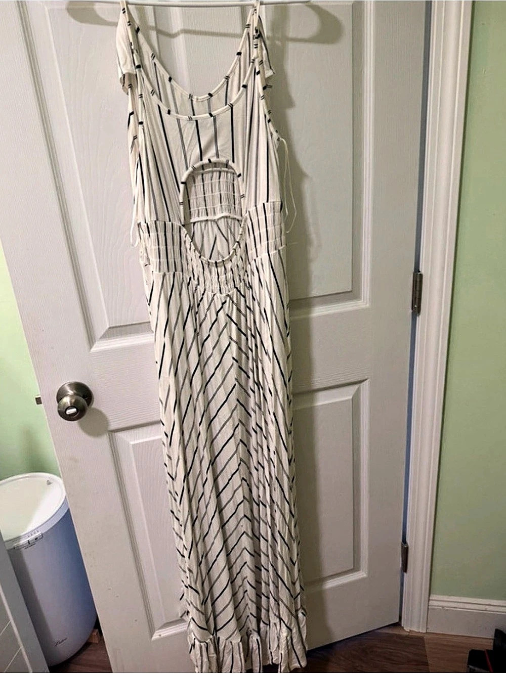 Striped Ruffle Maxi Dress - Picture 2 of 3
